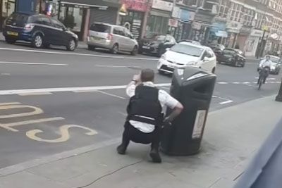 Police Officer Fails To Lay Spike Strip
