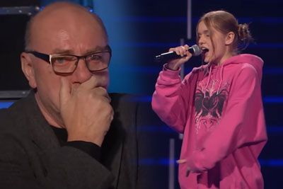 14-Year-Old Emma Makes Grandpa Cry With Eminem's 'Mockingbird' On The Voice Kids