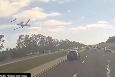 Footage Of A Moment Airplane Crashed On Florida Highway