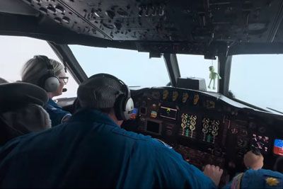 Cockpit POV Of Flight Into The Eye Of Hurricane Melissa