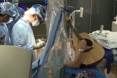 Brain Tumor Patient Plays Guitar During Surgery