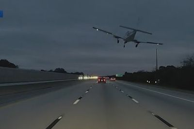 Plane Lands On Florida Highway, Crashing Into Car