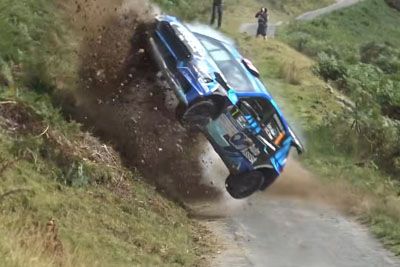 Dramatic Crash On Rali Ceredigion 2025 In Wales