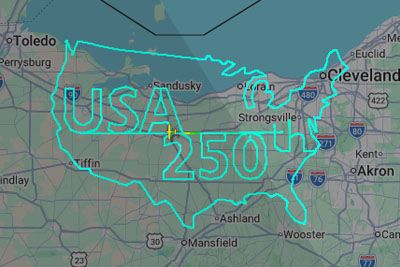 Cessna's Pilot Draws Massive Tribute to USA on 4th of July