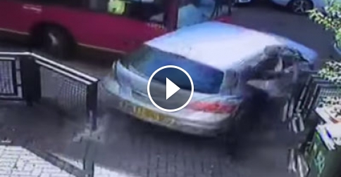 Lucky Pedestrian Survives A Shocking Bus Crash In Beckton East London