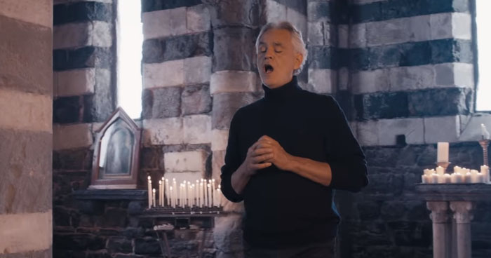 Andrea Bocelli Sings Hallelujah In New Breathtaking Performance