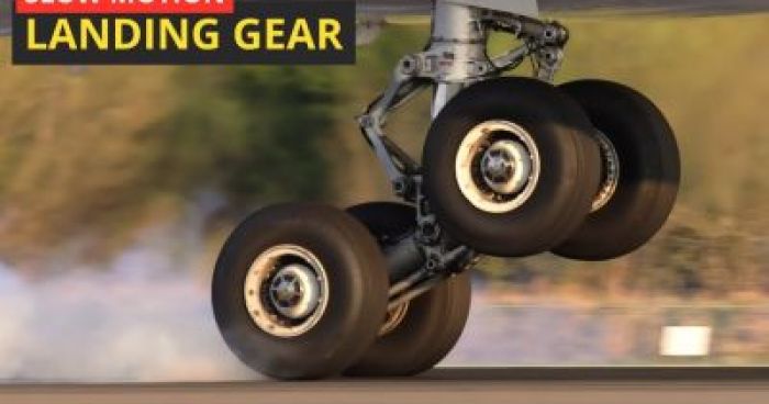 Aircraft Landing Gear Touchdown In Slow Motion | Klipland.com