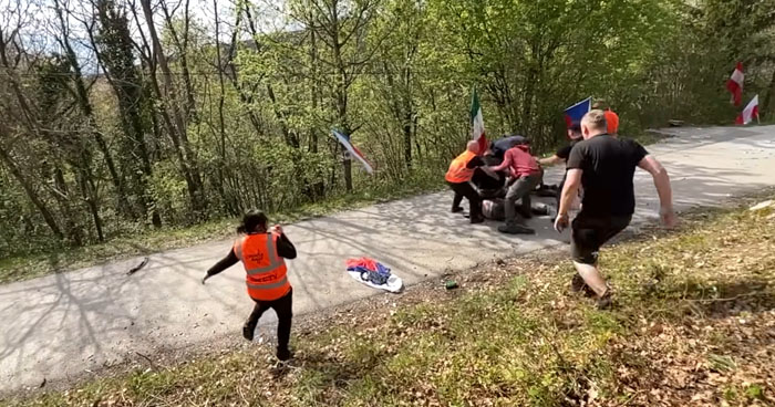 Crazy Fans Fight In The Middle Of The Road On WRC Rally Croatia 2023 ...