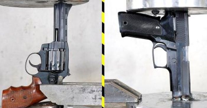 Hydraulic Press Test Of How Strong Are Guns Klipland