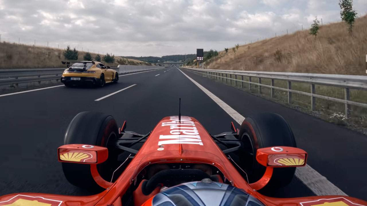 Czech driver arrested after driving his Formula 1 race car on the Czech highway