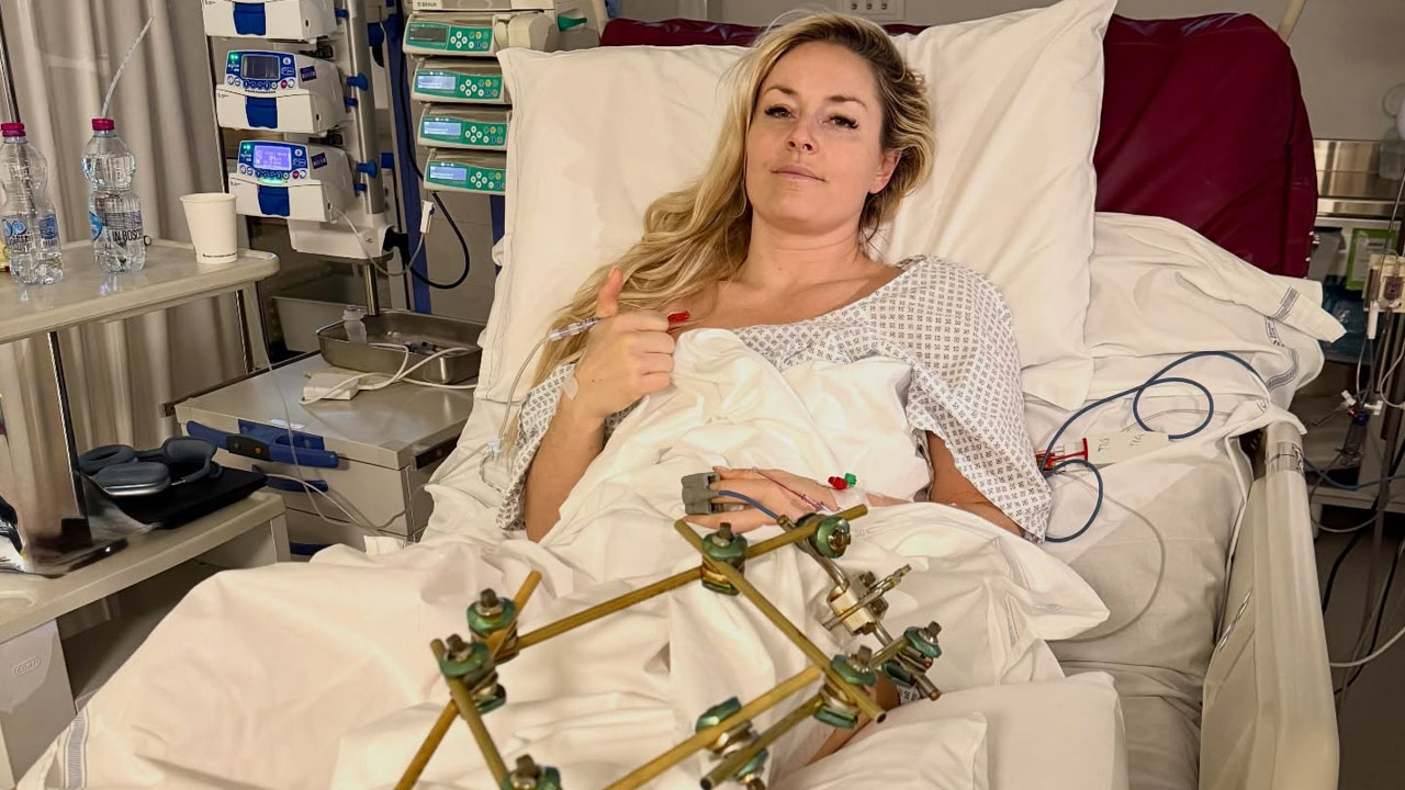 Lindsey Vonn checked in from hospital in Treviso, Italy